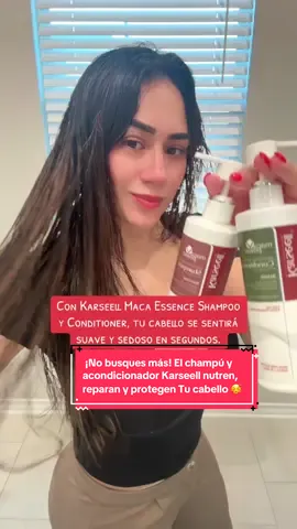 ¡Hidratación y brillo garantizados! ✨ El champú y acondicionador de Karseell son la dupla perfecta para reparar el cabello dañado y dejarlo increíblemente suave. #karseellcollagen #hidratacion #viral #fyp #haircare 