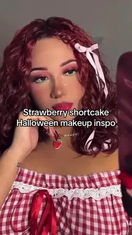 Strawberry shortcake halloween makeup inspo! 🍓🍰  #strawberryshortcake #strawberry #halloweenmakeup #makeuptransformation #halloweencostume 