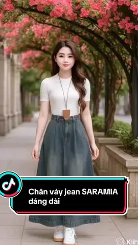 Chân váy jean SARAMIA dáng dài#outfit #thoitrangnu #xuhuongtiktok #phongcach #thoitrang  @Windy ☘️  @Windy ☘️  @Windy ☘️ 