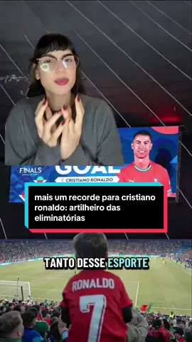 mais um recorde para cristiano ronaldo: artilheiro das eliminatórias para a copa do mundo #cristianoronaldo #portugal #recorde #copadomundo #MulheresNoEsporte 