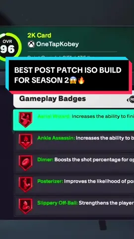 BEST POST PATCH ISO BUILD FOR SEASON 2😱🔥 #nba2k26content #nba2k26community #nba2k26news #nba2k26sigs #bestisobuild2k26 
