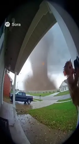 Monkey caught flying into tornado #monkey #tornado #fyp #crazy 