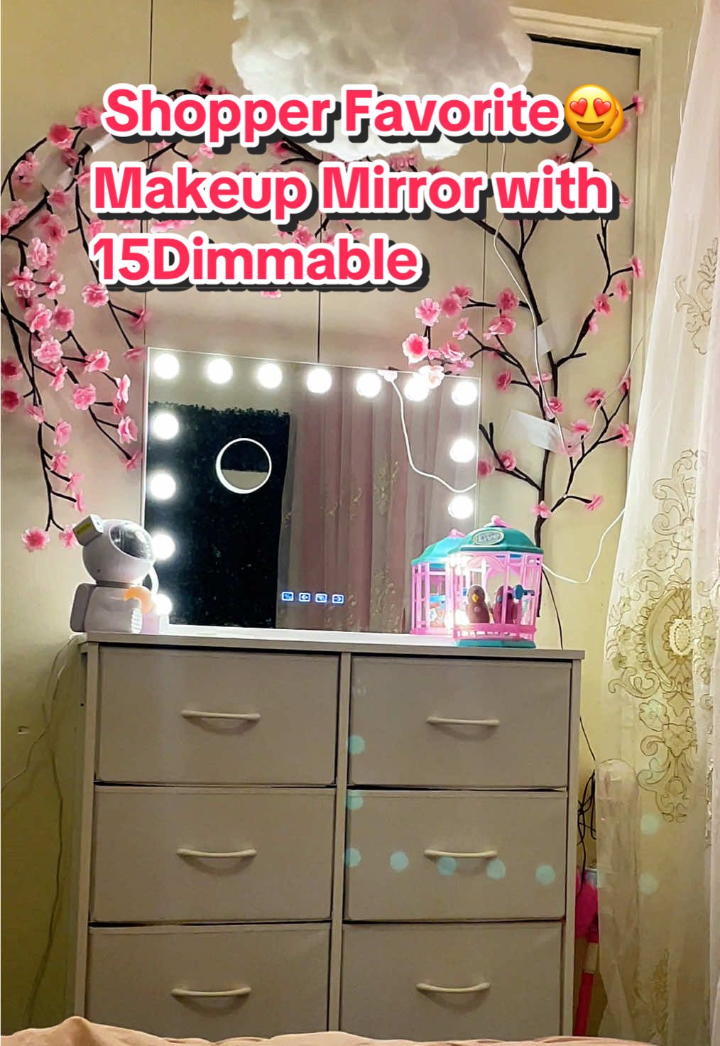 Makeup Mirror with 15Dimmable  ⭐ Shopper Favorite! Get It Before It’s Gone ✨@OCPTY  #fallfestival #makeupmirror #vanitymirror #lightedmirror #hollywoodmirror 
