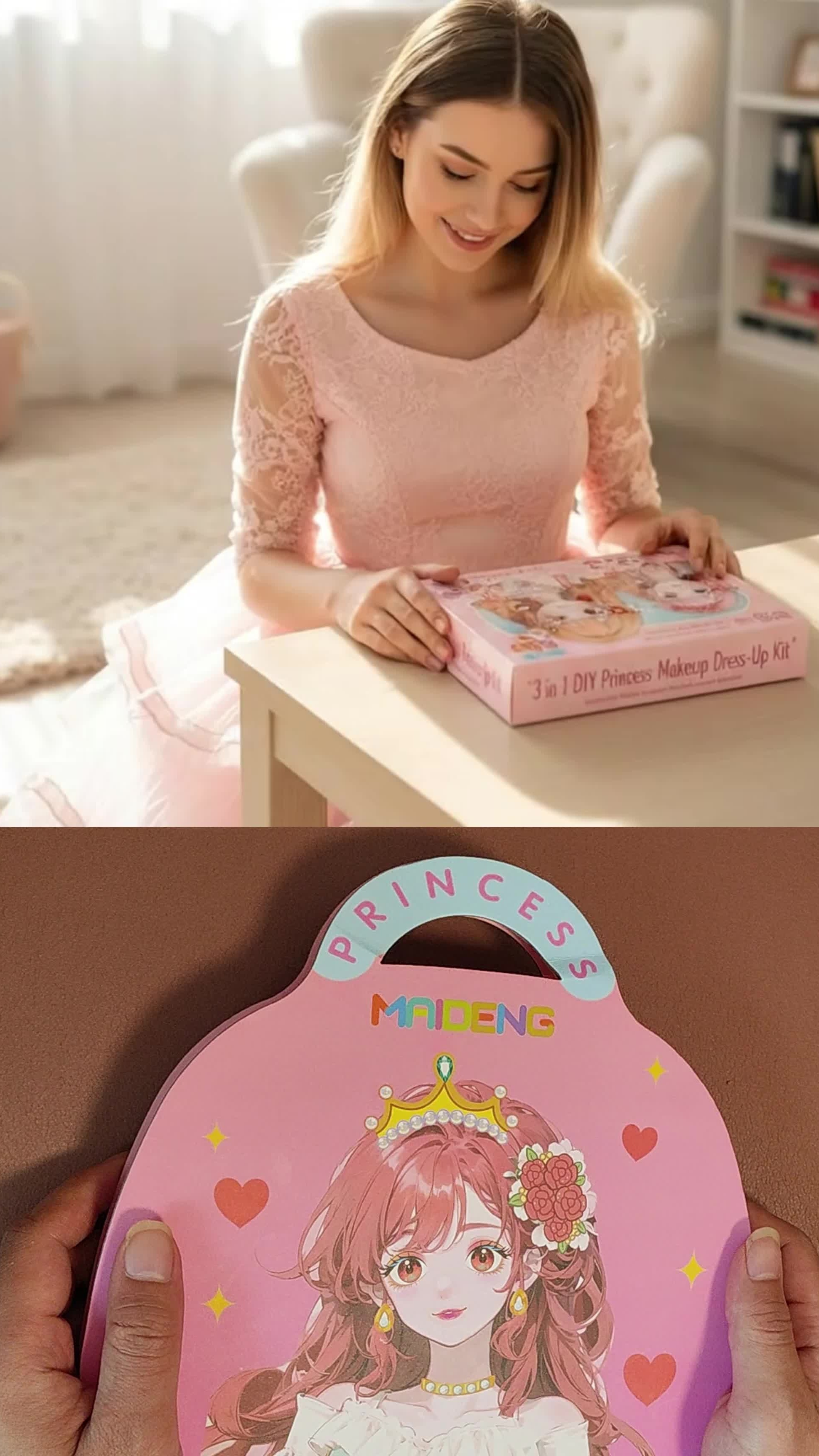 Princess Pretend Play Makeup Set - 5 Piece Non-Toxic Toys for Girls Ages 3-6, Birthday Christmas Gift Bundle with Cosmetic Bag #makeupkit #dollmakeup #bratzmakeup #kidsmakeup #makeupkitmusthaves #disneyprincessmakeup #princessmakeup #pinkmakeupbag #princessset #makeupkitforkids