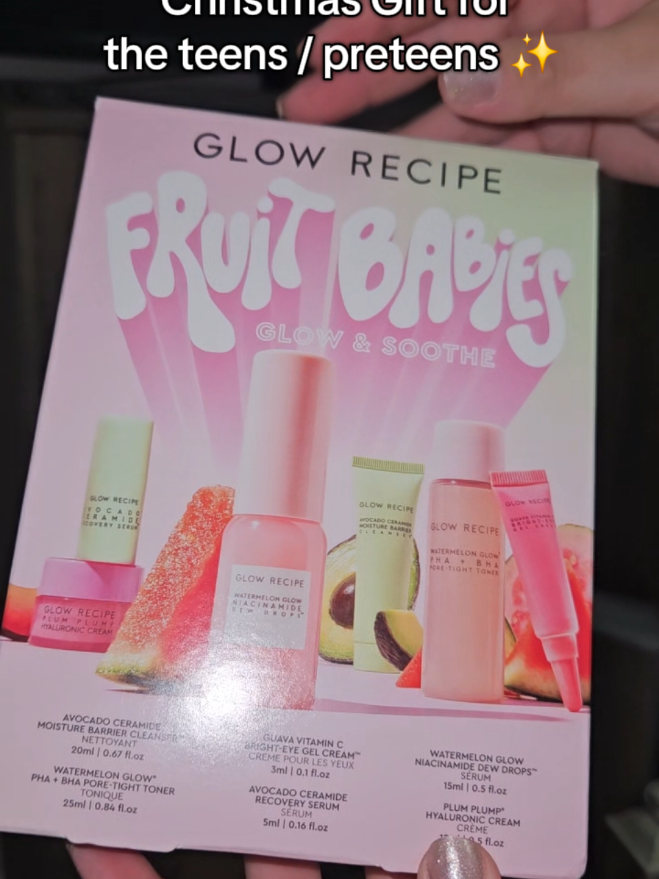 @Glow Recipe fruit.babies make the perfect gift for teens and preteens ! #glowrecipe #tiktokshopblackfriday #tiktokshopcybermonday #tiktokshopcreatorpicks #skincare 