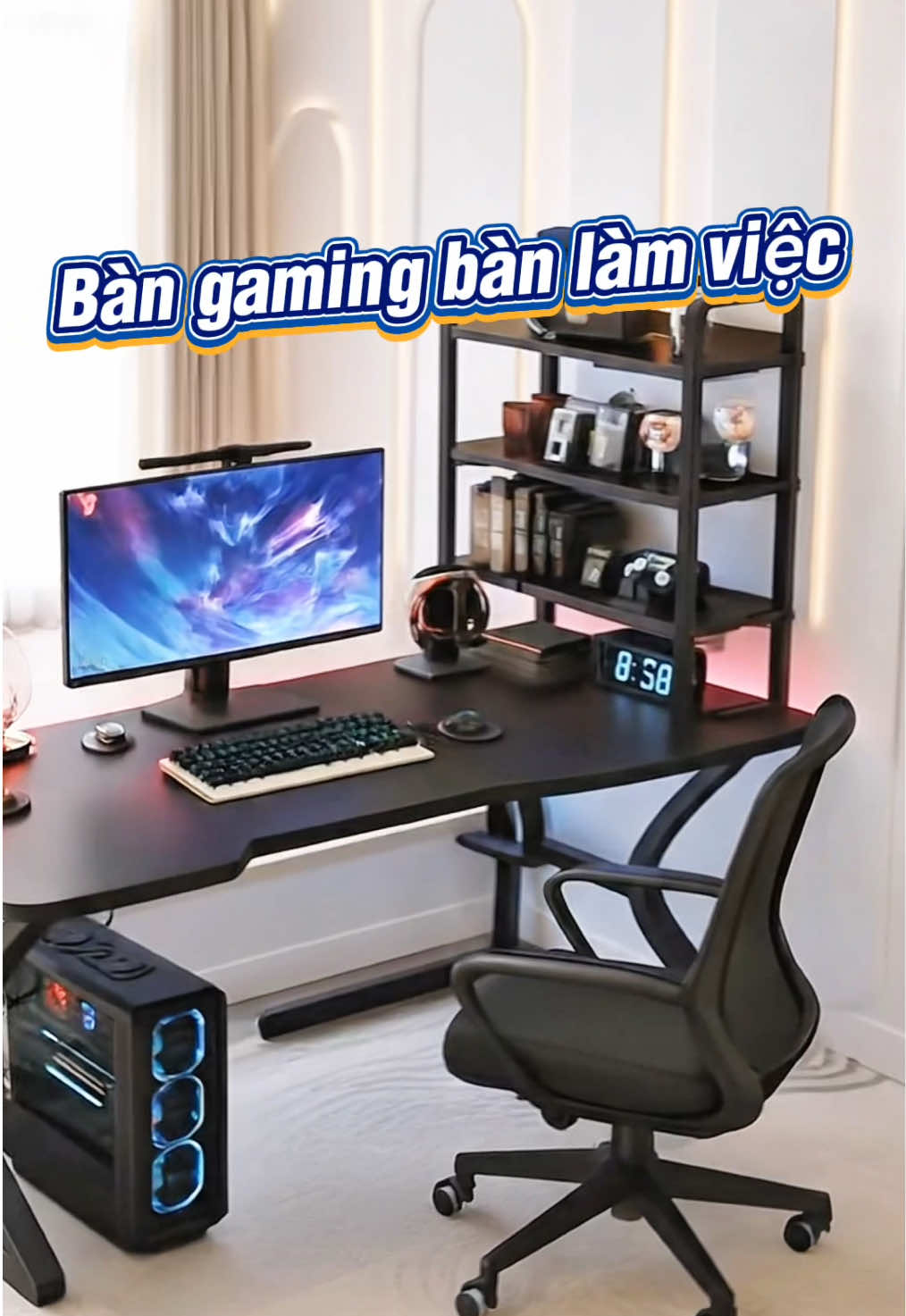 Bàn gaming bàn làm việc #bangaming #banlamviec #bandecor #xuhuong #viral 