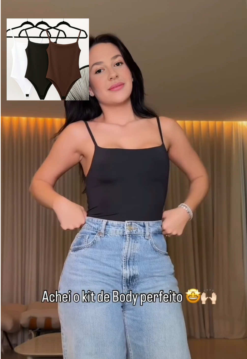 Kit 3 Body Feminino Alça Fina #tiktokshop #body 