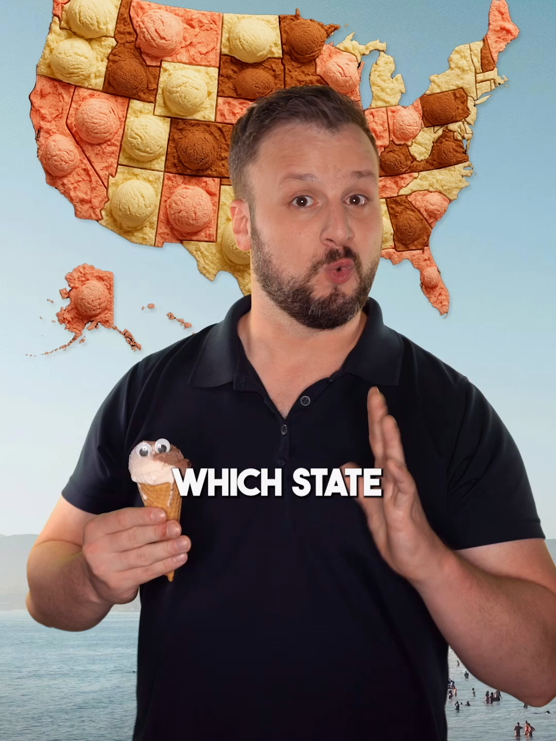 Which State Eats the Most Ice Cream? #FoodTok #icecream #geography #maps  At first guess, you may think that California or Florida eats the most ice cream per capita. But a few years a go a big company did a survey that counted the number of ice cream purchase transactions on people's bank statements!  Can you guess which state was #1? @bluebellcreameries  @benandjerrys  @icynspicymiami  @visitmilwaukee  @eriksonsicecream Seagull clip from @lil.ms.peanut_