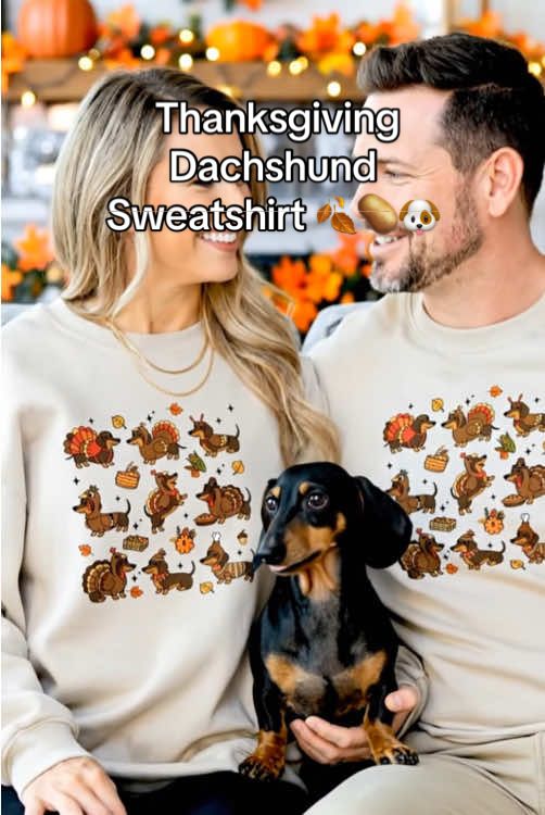 Thanksgiving Dachshund Sweatshirt 🍂🥔🐶 #Dachshund #thanksgivingshirt #wienerdog #doglover #fypシ゚viral  