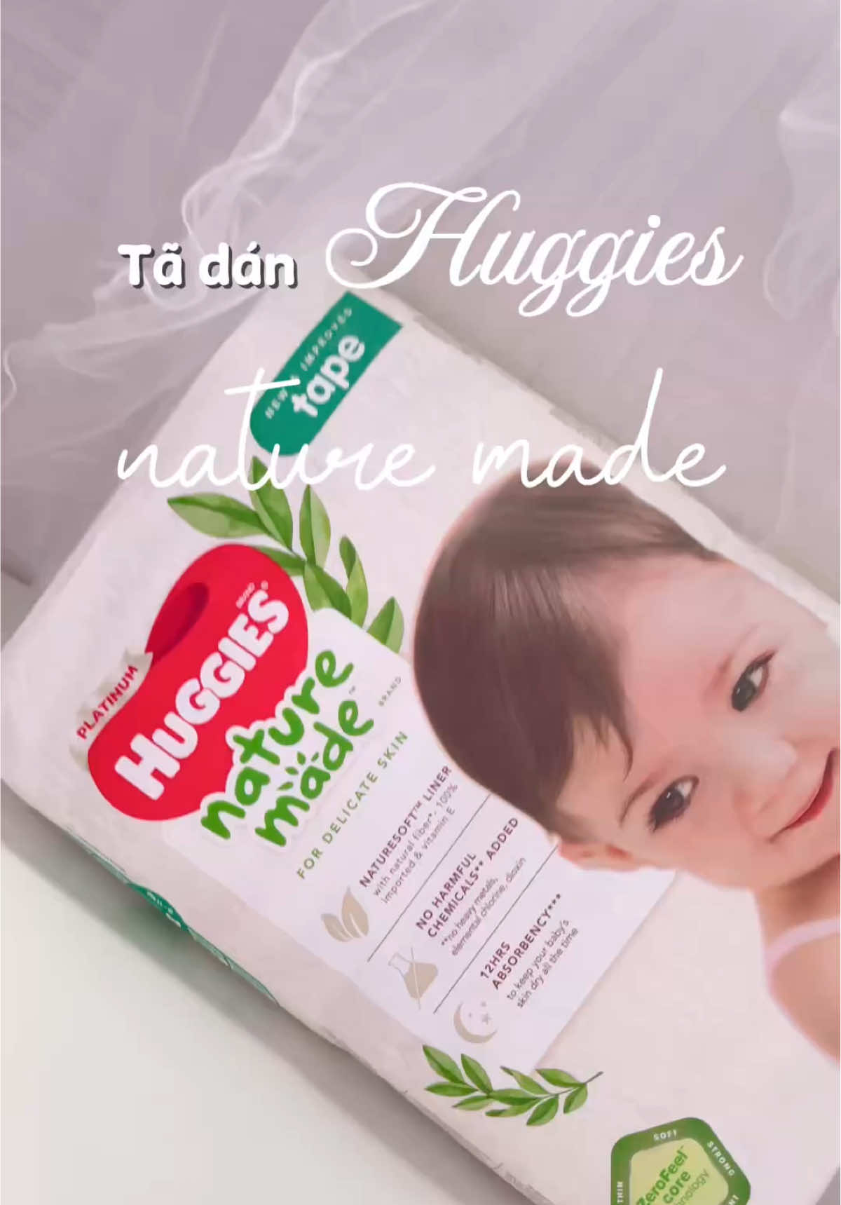 Tã/bỉm Huggies Nature Made thấm tốt, chống tràn, an toàn lành tính cho làn da bé 🌿🌿🌿  #huggiesnaturemade #huggies #xuhuong #fyp 
