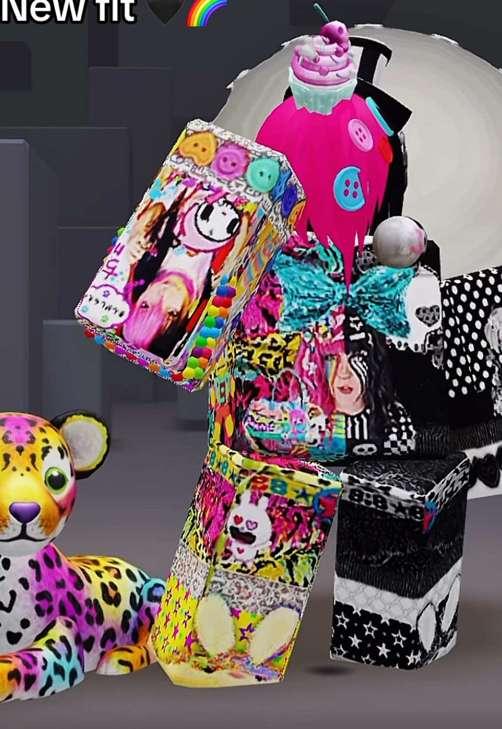 I chose heads & tails why not both mixed? | R; Mmcheezburgorr #roblox #split #fyp #stylist #roygbiv 
