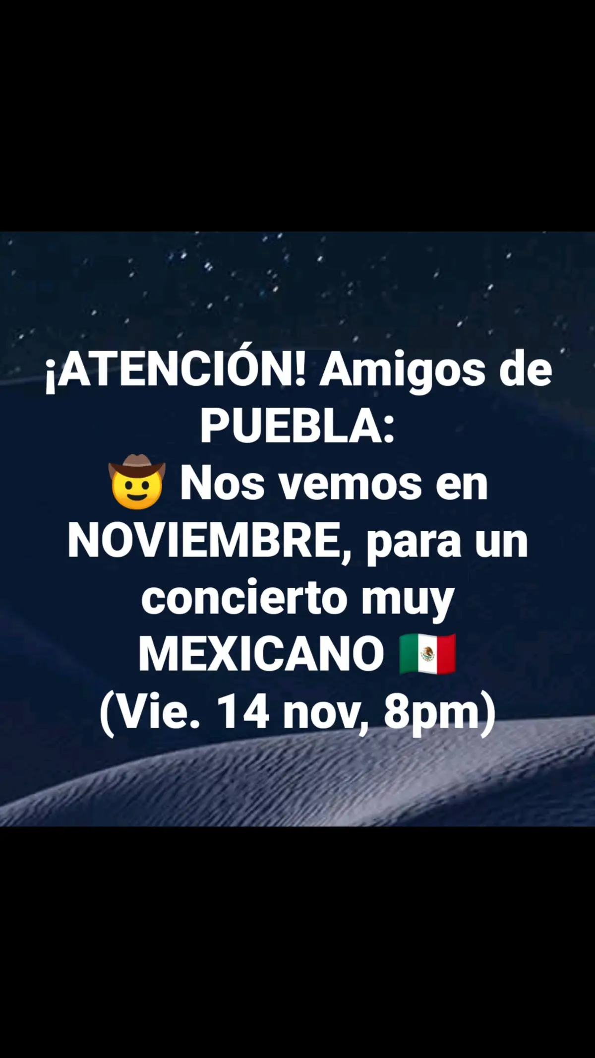 🤠 ¡Nos vemos en Teatro Ciudad Sagrada, viernes 14 de noviembre, 8pm! 🇲🇽 ¡En Cholula, Puebla, sí señor! #YoSoyMexicano 