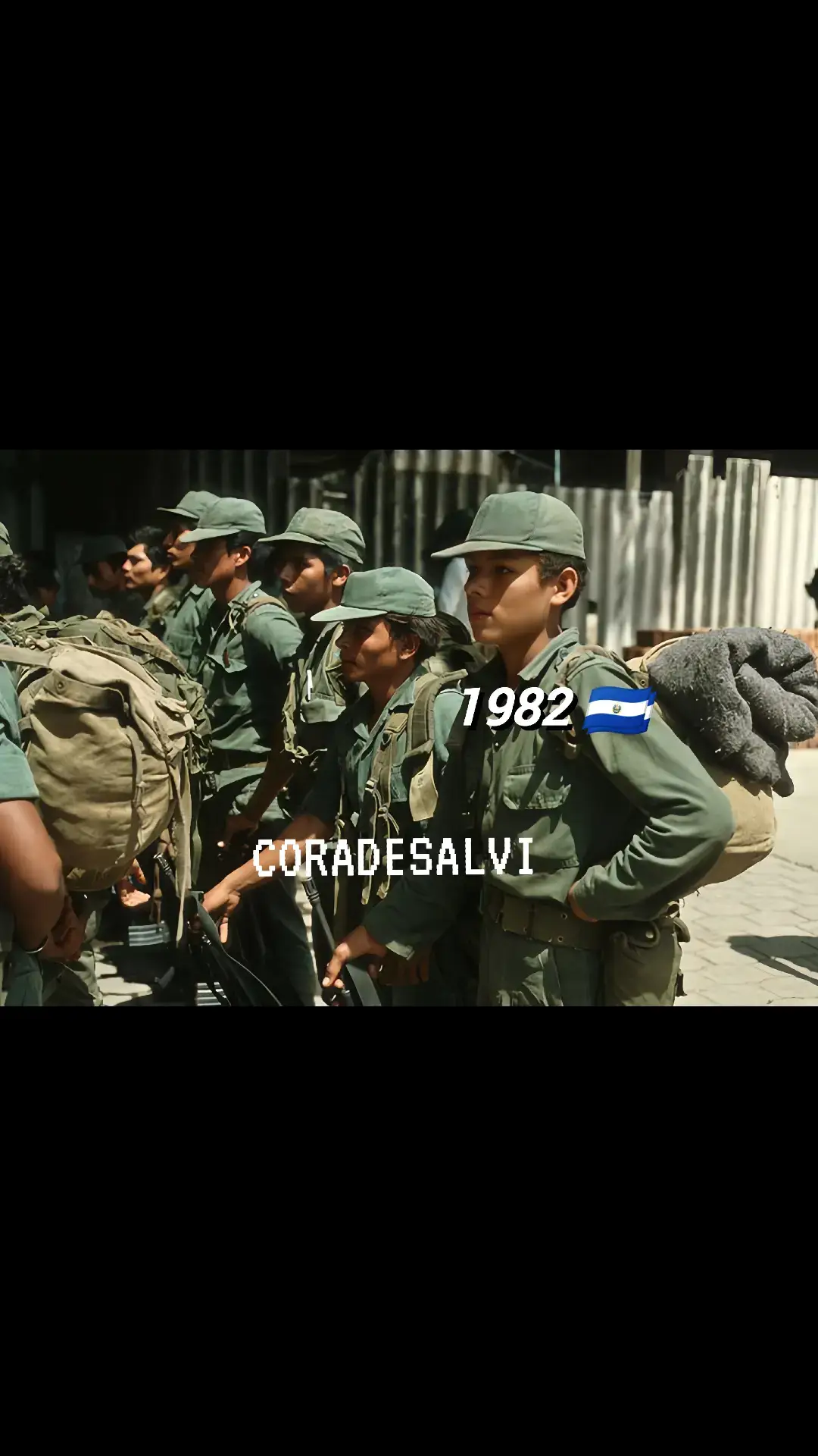 Cuartel de Puros Cipotes En Formación .#elsalvador #fypシ #fmln #1980s #viral 