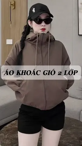 Áo khoác gió nữ 2 lớp túi chéo vải chống nước form rộng #aokhoac #aokhoacnu #aokhoacgio #aokhoac2lop #aokhoacformrong 