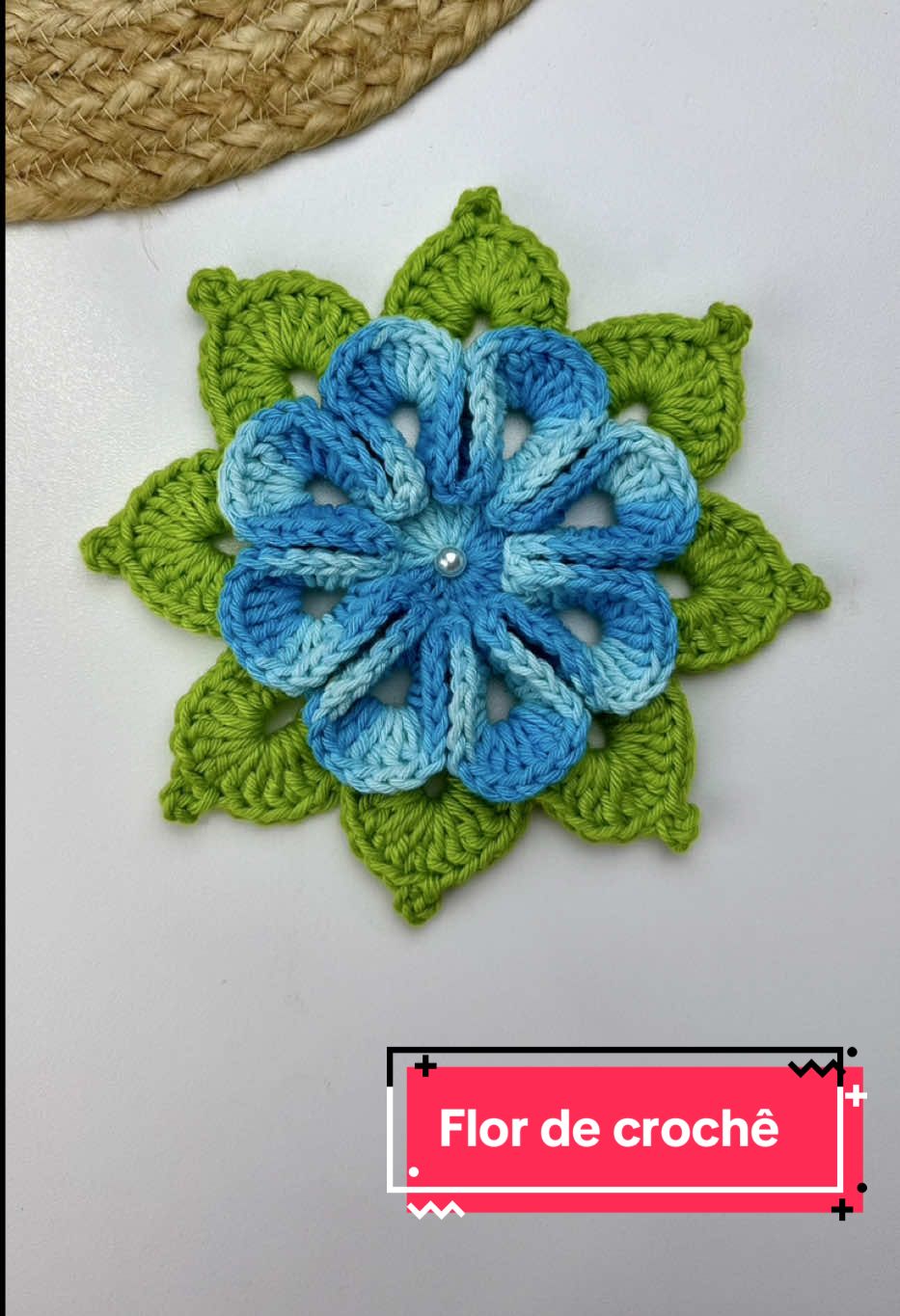 Flor de crochê para aplicações! Se gosta de crochê já me segue para não perder nada!    #fyp #viraltiktok #crochet #flordecroche #tutorials 