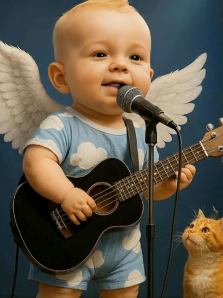 Deus está por nós, digite seu amén 🙏 Siga-nos para mais contéudos adoraveis ↗️ #babylove #singing #guitar