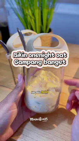 Gampang kok bikinnya 😆 #gelaskacatutup #gelasoatmeal 