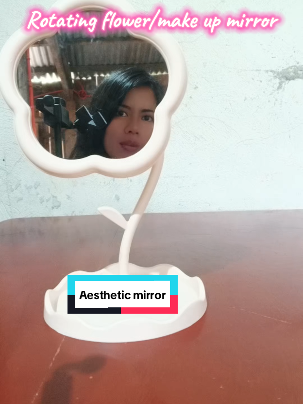 Napakalinaw ng salamin & aesthetic  pa #flowermirror  #makeupmirror  #aestheticmirror  #deskmirror 