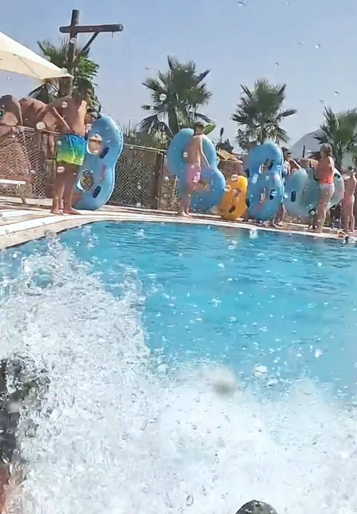 Challenge yourself with the water slide at the water park #waterslide #waterpark #waterparkfun #aquapark #challenge 