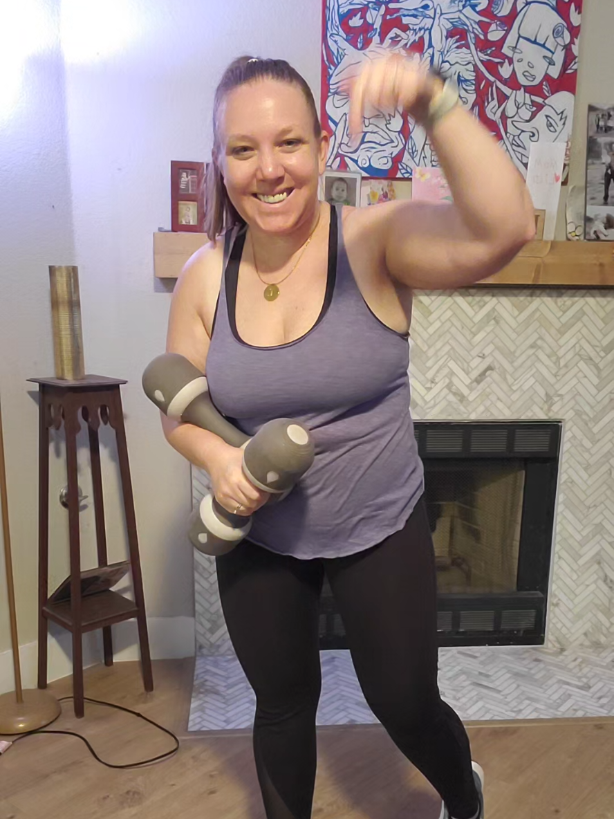 Weighted Squat Challenge for burned out mamas!!  If you're tired of feeling burned out, drop RESET 👇 and I’ll send you the simple 2-step nervous system reset that’s helped me feel GOOD again #burnoutrecovery #momsover40 #squatchallenge #fitover40 #fitnessformoms 