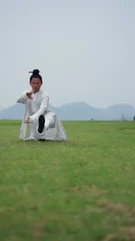 When the heart is calm, the mind is at ease, and the lower body is stable.#taichi #kungfu จิตใจสงบก็สงบ ชั้นวางต่ําและมั่นคง