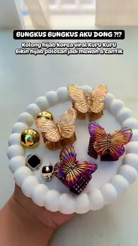 Bungkus aksesoris  kolong hijab kupu2 butterfly mewah elagant ini dong🩷 #masukberanda  #fyp  #butterfly #viral #accessories 