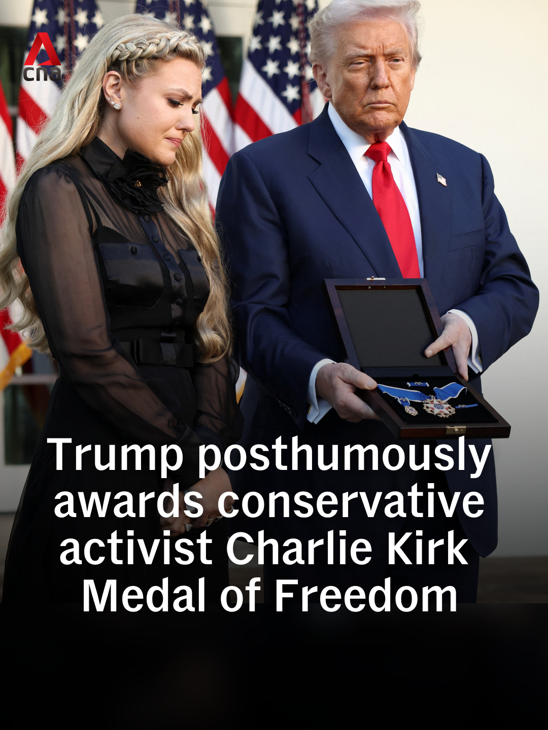 US President Donald Trump on Tuesday (Oct 14) awarded the Presidential Medal of Freedom - the country's highest civilian honour - to conservative activist Charlie Kirk, who was shot dead in September while speaking at an event. Mr Trump also signed a proclamation declaring Oct 14, 2025 - on what would have been Kirk's 32nd birthday - as a 