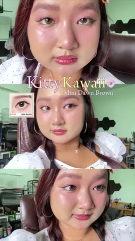 น้องสีธรรมชาติมากก ตาหวานละมุนสุดๆ ใส่สบาย เลนส์นิ่มม✨👀💌 #kittykawaii #คอนแทคเลนส์ #คอนแทคเลนส์รายเดือน #คอนแทคเลนส์kittykawaii #minidawnbrown 