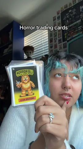 Show and tell #tradingcards #filmtok #horrortok #spookyseason #horrorcollector 
