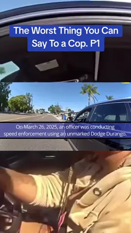 On March 26, 2025 in Florida, an officer was conducting speed enforcement using an unmarked Dodge Durango. He was stationary in the driveway of a church, working a grant for the Florida Department of Transportation, when the suspect vehicle passed by at a speed indicated on his radar as 57MPH in a 45MPH zone.  #copsoftiktok #cops 
