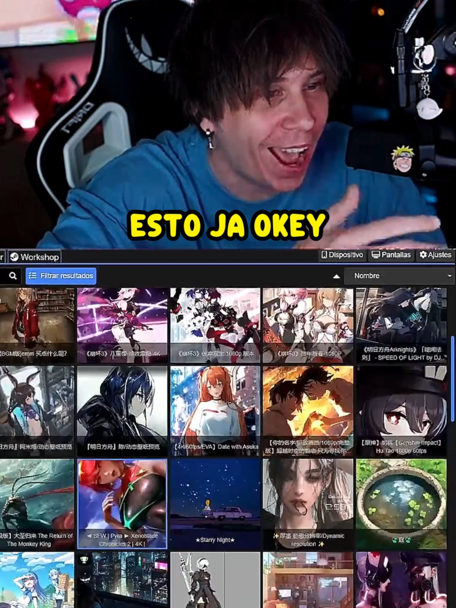 Todos los fondos eran otakus 🤣 #rubius #reaccion #wallpaper #humor