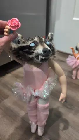 I want to take her everywhere with me 🥺  #anthropomorphic #raccoon #doll #weird #princess 