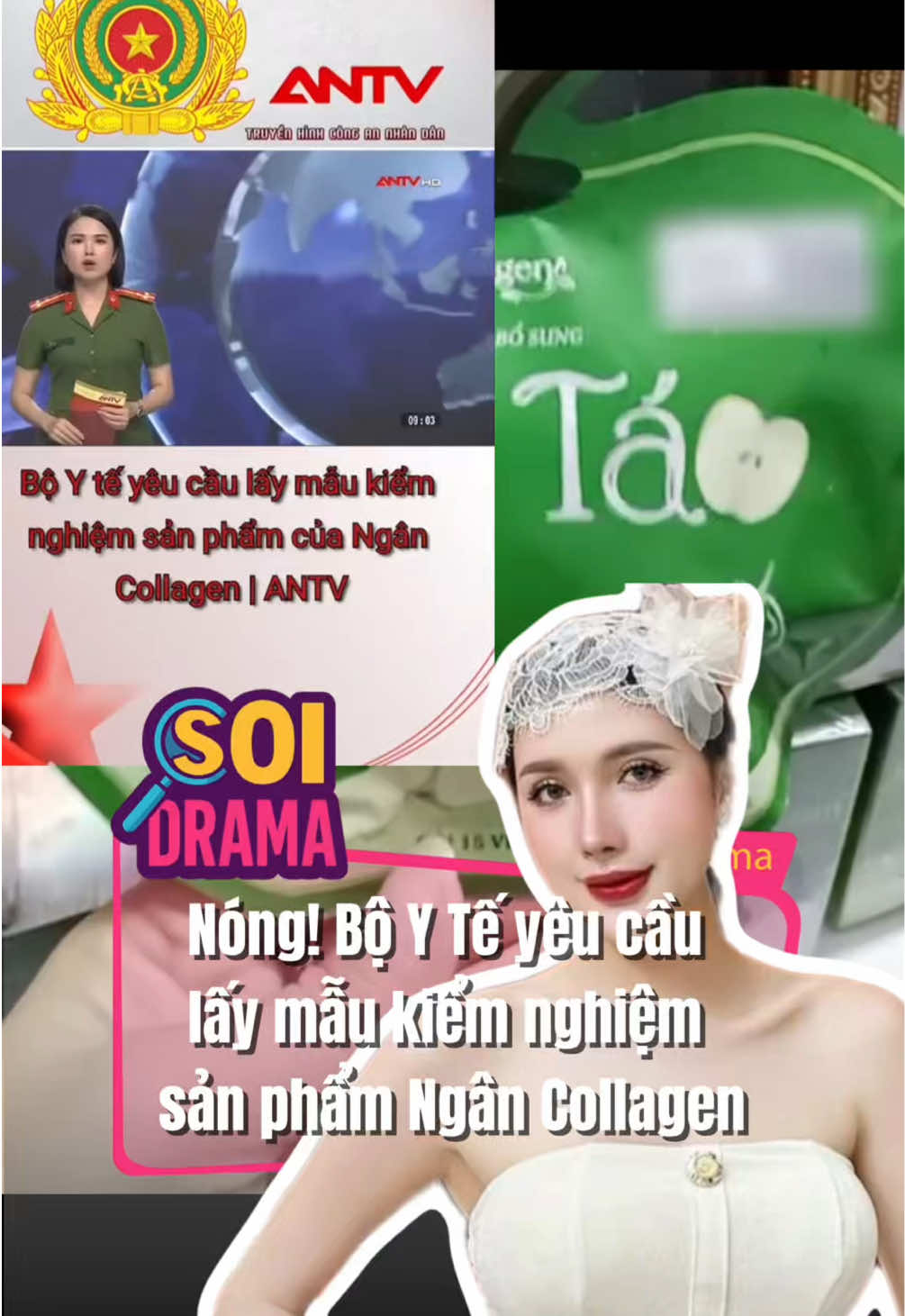 Nóng! Bộ Y Tế yêu cầu lấy mẫu kiểm nghiệm sản phẩm của Ngân Collagen #xuhuong #soidrama #ngancollagen 