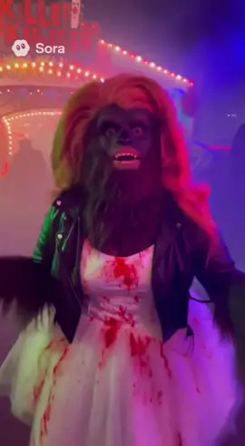 Bigfoot Baddies Vlog: Female Bigfoot goes to 6flags horror night 😰 #fyp #femalebigfoot #halloween #spookyseason #haunted 