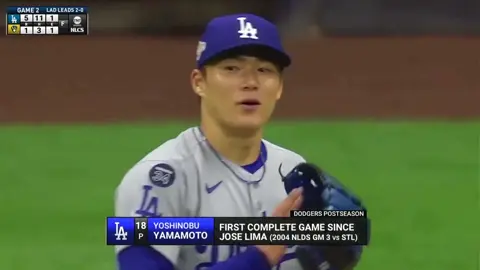 MASTERCLASS FROM YAMAMOTO! Complete game from Yamamoto! WOW!!!#yamamoto #dodgers #nlcs #MLB 