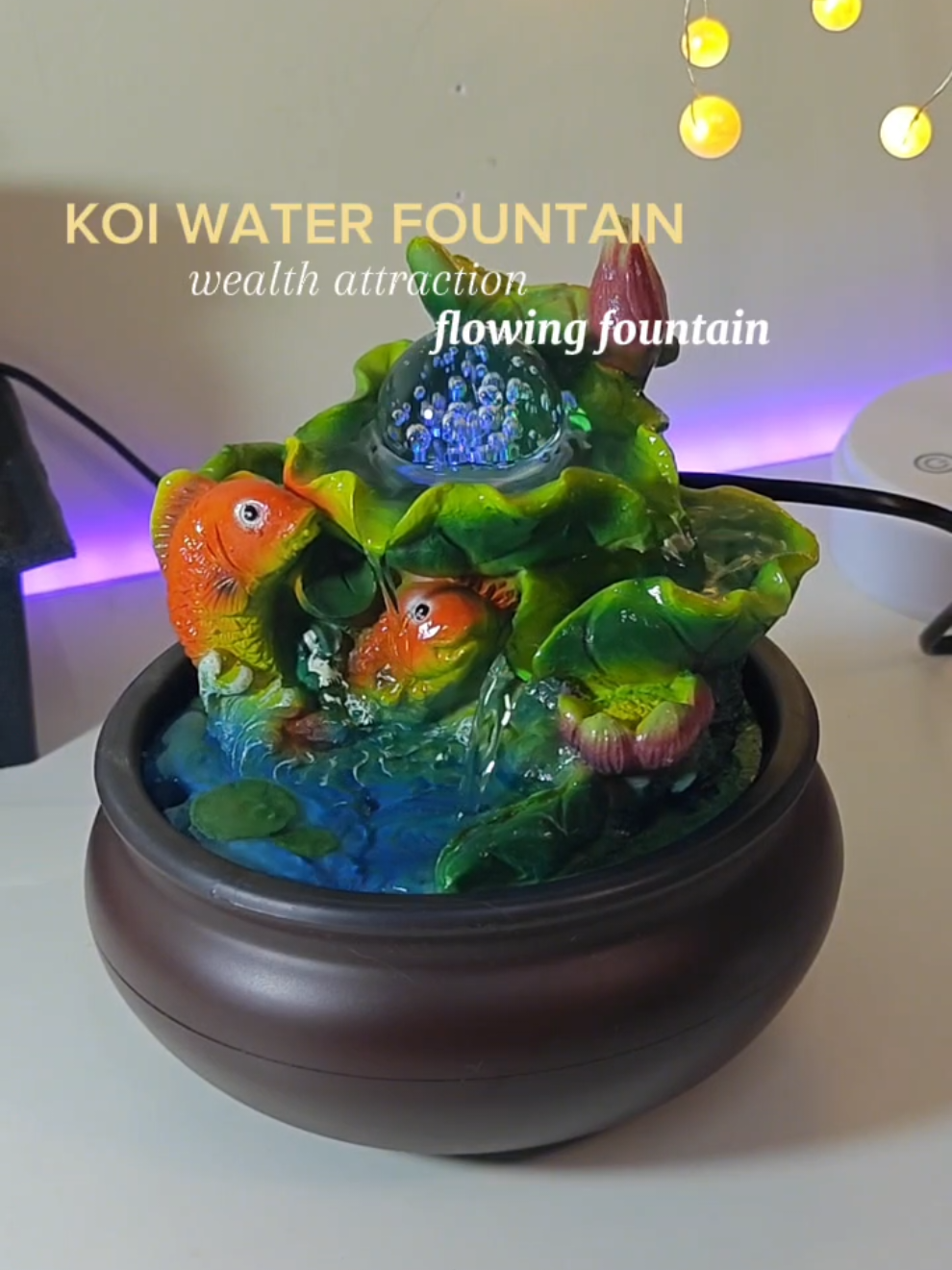 feng shui lucky charm 🧲✨ #flowingwater #waterfountain #luckycharm #gift #christmasgift 