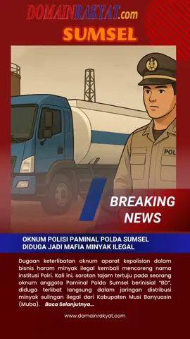 Oknum Polisi Paminal Polda Sumsel Diduga Jadi Mafia Minyak Ilegal, Citra Polri Kembali Ternoda! #beritarepulikviral  #mabespolri 