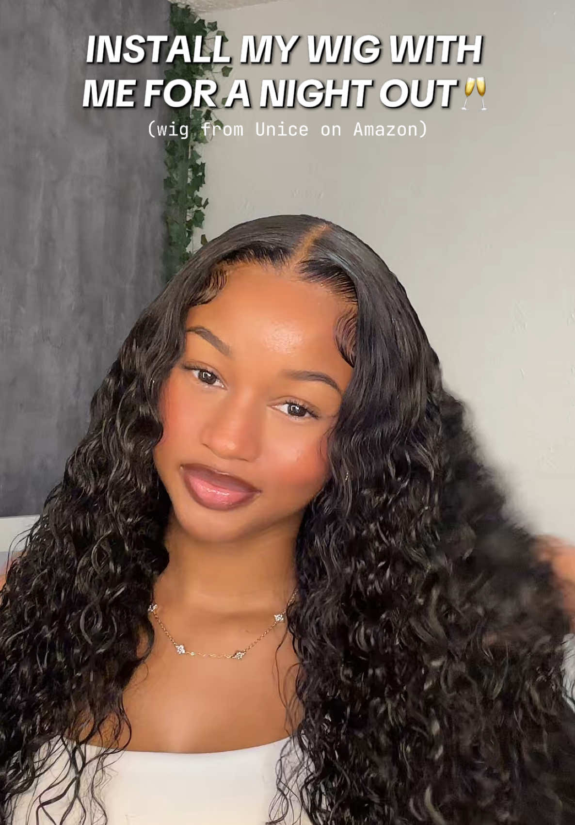 wig 🔗 in byeoh 💕 wig from Unice on Amazon #uniceamazon #wiginstall #curlywiginstall