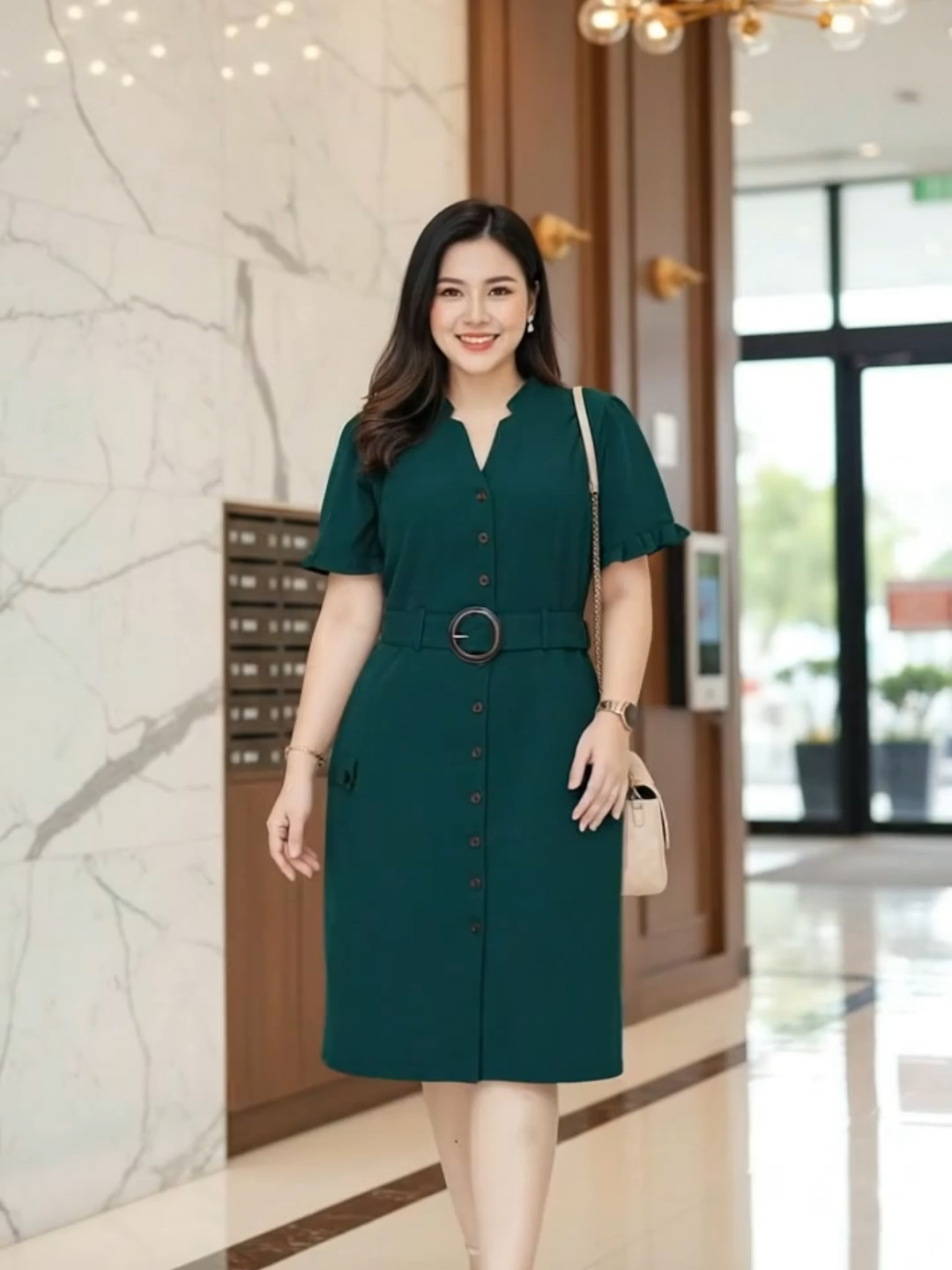 ✨FEIKEER Plus Size Belted Dress – chic at elegant look para sa mga plus size girls 💃 Plain color na may subtle ruffle, plus size fit na comfy at flattering 🛍️ Belt accent para sa structured at confident silhouette 💖 Perfect pang office, meetings, o formal events! Gusto mo? Click mo lang sa upper left corner ng screen para makabili ngayon! 💃🛍️ #plussizefashion #chiclook #belteddress #officechic #fashiontiktok #curvystyle #womensfashion #elegantlook