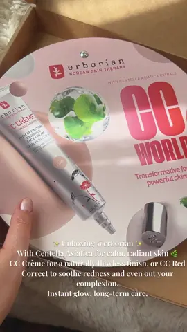#LTKFind ✨ Unboxing @erborian ✨ With Centella Asiatica for calm, radiant skin 🌿 CC Crème for a naturally flawless finish, or CC Red Correct to soothe redness and even out your complexion. Instant glow, long-term care. #Erborian #CCCream #SkinCareThatWorks #GlowNaturally Follow my LTK @kate_romanoff on the @shop.LTK app to view this post and get my exclusive app-only content!   @ErborianUSA  @shop.ltk https://liketk.it/5r6YL