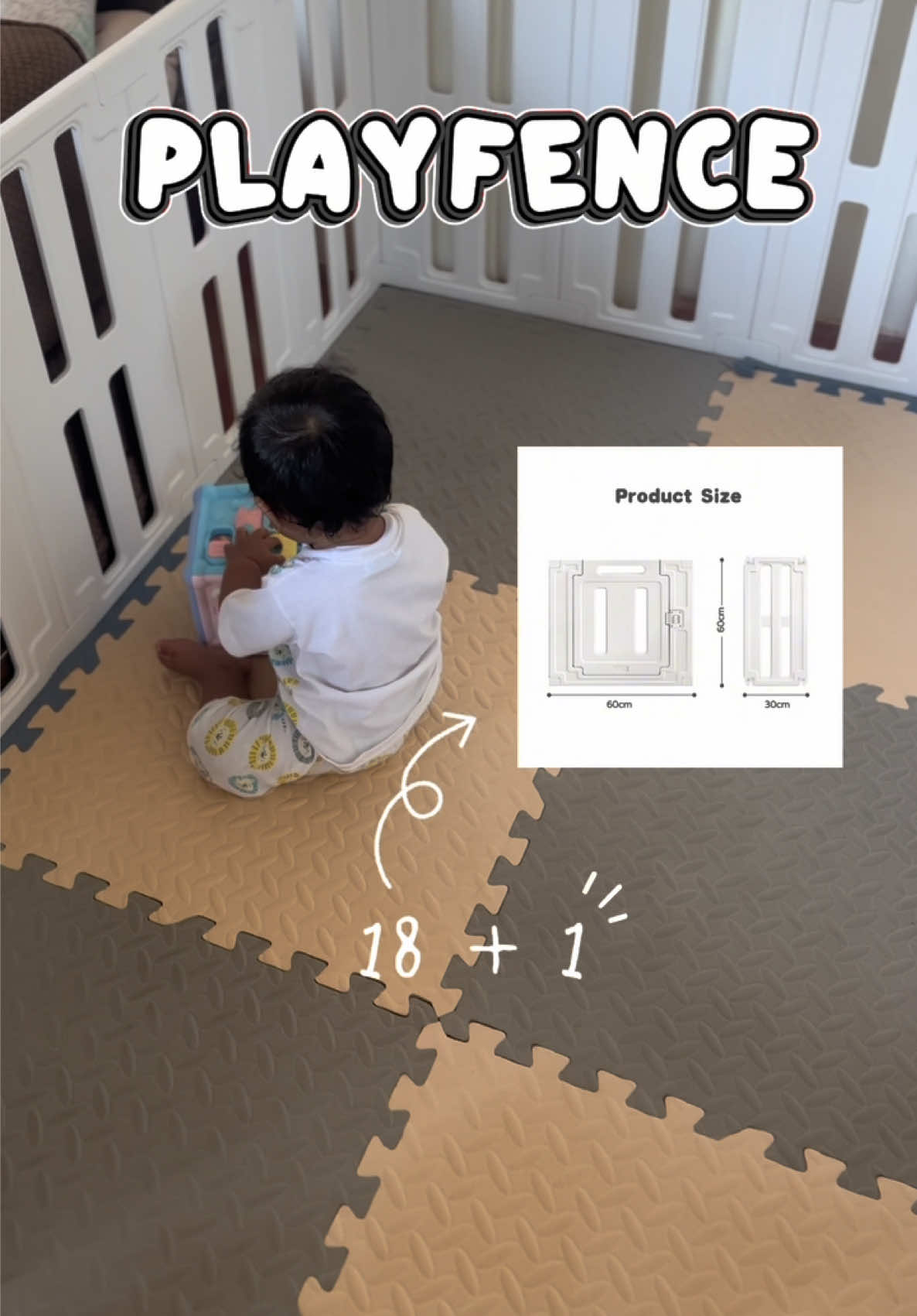 Replying to @Mariannejoyr  Aesthetic and good quality playfence for your little one ✨ ✅BPA FREE & SAFE MATERIAL  ✅STURDY & DOUBLY SOLID  ✅ ADJUSTABLE #playfence #playpen 