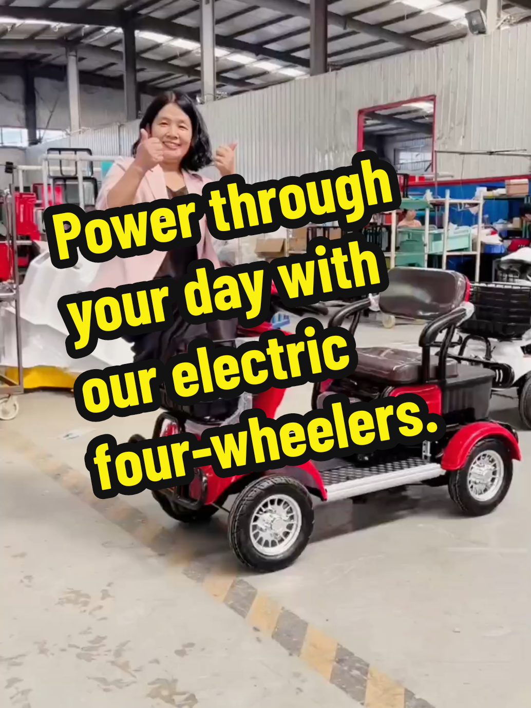 Power through your day with our electric four-wheelers.#MadeInChina#GreenTransportation