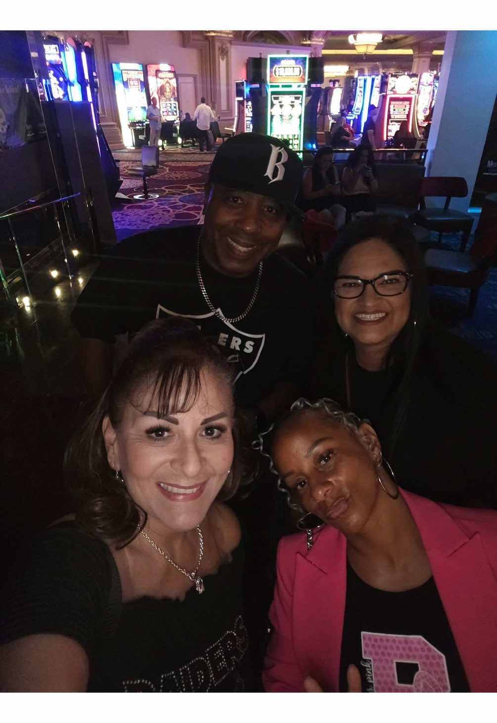 🎀 Pinked Out Raider Weekend 🏴‍☠️🖤 This weekend was one for the books! 💕 Started off Saturday night at Eye Candy — all pink everything in support of everyone battling and overcoming cancer. 💗  Sunday kicked off with fun, good vibes, #tailgatewithfriends and @Dj Mike Scott keeping the energy lit 🔥🎶  the last-minute decision that led us into the game 🙌🏾 🙌🏾🔥 Wrapped it all up with family dinner, laughs, and the perfect ending — RAIDERS WON!! 🏈💪🏾 Faith, fight, family, and fun — couldn’t have asked for a better weekend! 💕 #RaiderNation #PinkedOut #djmikescott #djwifelife  