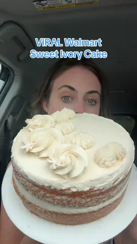 VIRAL Walmart Sweet Ivory Cake 🎂🤍 #walmart #cake #walmartbakery #walmartcake #dessert 