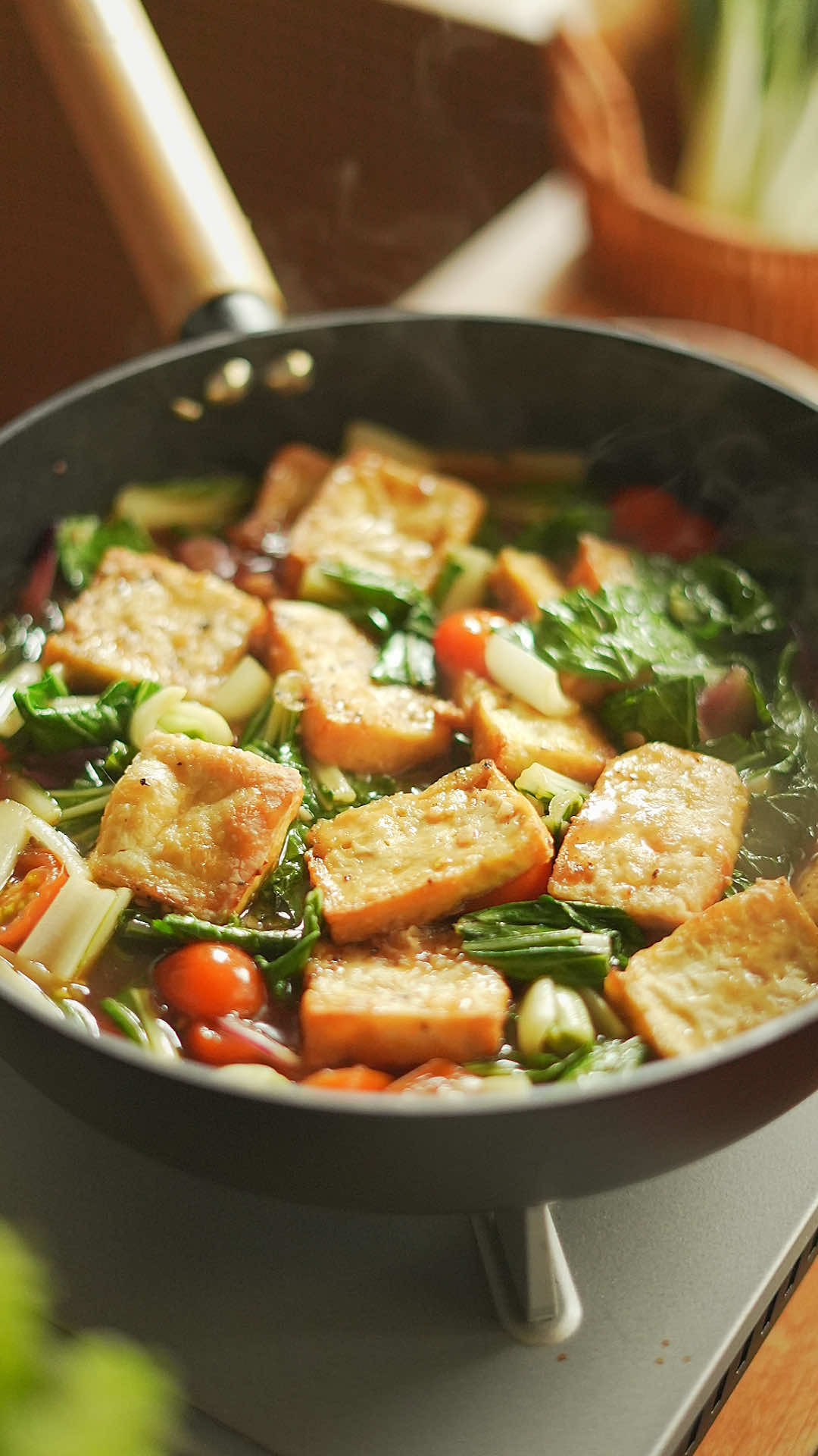 Braised Tofu with Pechay 🥬 Stay tuned for the full recipe video! #braisedtofu #pechay #tofu #tofurecipe #ulam          