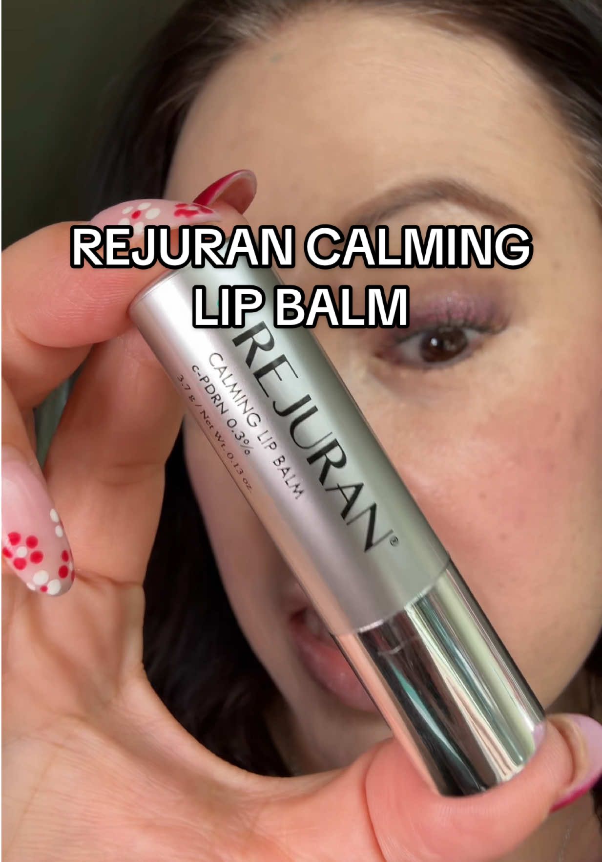 DEEP HYDRATION & NOURISHMENT: Formulated with shea butter, sunflower seed oil, and c-PDRN, this lip balm provides long-lasting moisture while smoothing dry, cracked lips. NON-STICKY & LIGHTWEIGHT TEXTURE: The firm, smooth balm glides on easily, offering a lightweight feel that hydrates without any sticky residue, ideal for everyday use. PROTECTS & PREVENTS PEELING: Creates a moisture barrier with jojoba ester, ensuring your lips stay hydrated and preventing flaking, even when wearing matte lipstick. #rejuran #rejurancalminglipbalm #lipbalm #koreanlips #healedlips 
