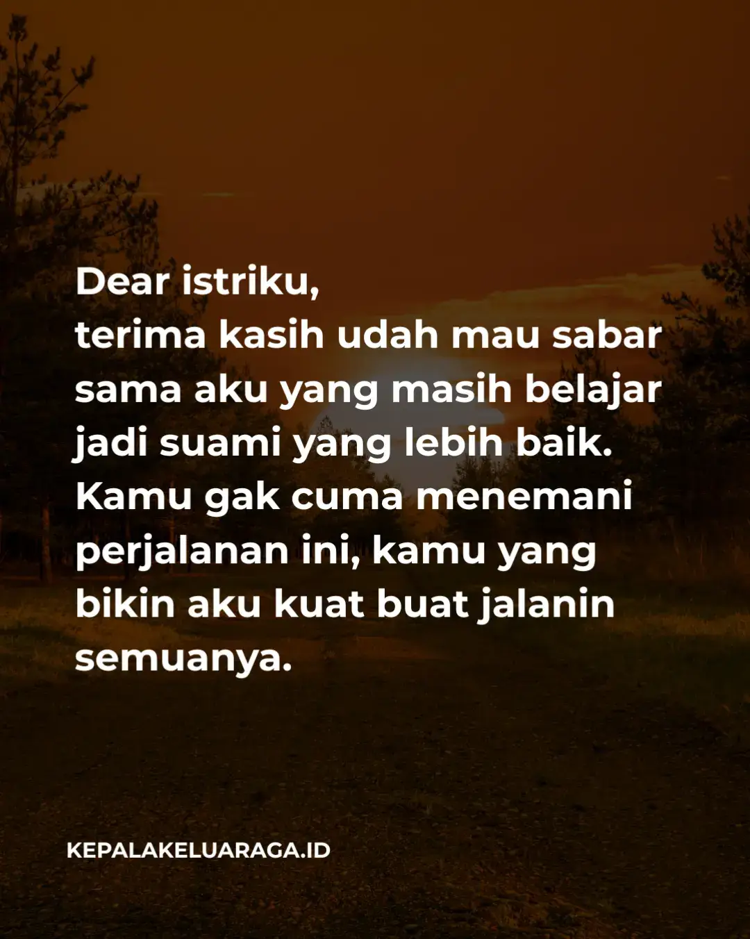 Aku nggak selalu bisa jadi suami yang sempurna. Tapi kamu selalu sabar, selalu ada. Terima kasih udah jadi rumah di setiap lelahku. #kepalakeluarga #Keluarga #ayah #bapak #suami 