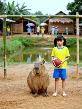 Capybara làm cầu thủ #capybara #vuinhon #dabanh 