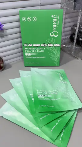 Mặt nạ chân ái cho da mụn ✨ #review #matnachodamun #matnatramtra #emmie #emmiebyhappyskin 