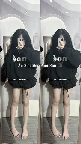 Áo Sweater Nỉ Bông Phối Ren 🛒 #sweater #aosweater #aoxinh #nibong #reviewquanao 